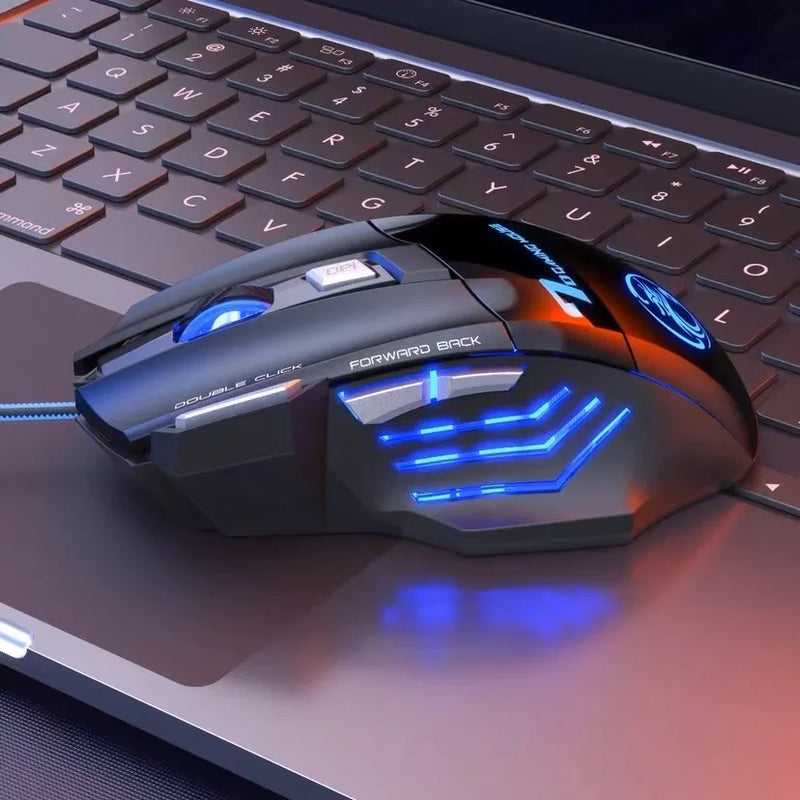 Mouse Gamer para Computador 3200dpi com LED laser X7 USB