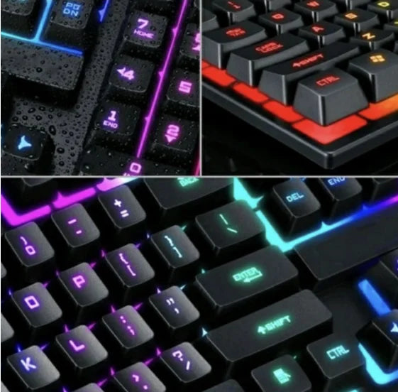 Teclado Gamer Semi-mecânico RGB LED retroiluminado Computador Pc Original