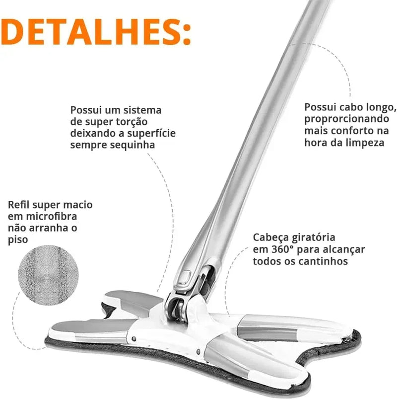 Mop Giratório Lava Dry Torsion -  Multiuso Limpeza