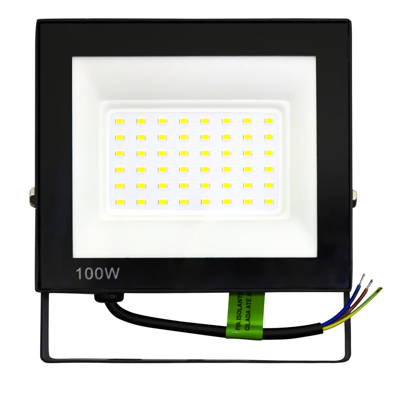 Refletor LED 100W Projetor Bivolt à prova de água Luz branca