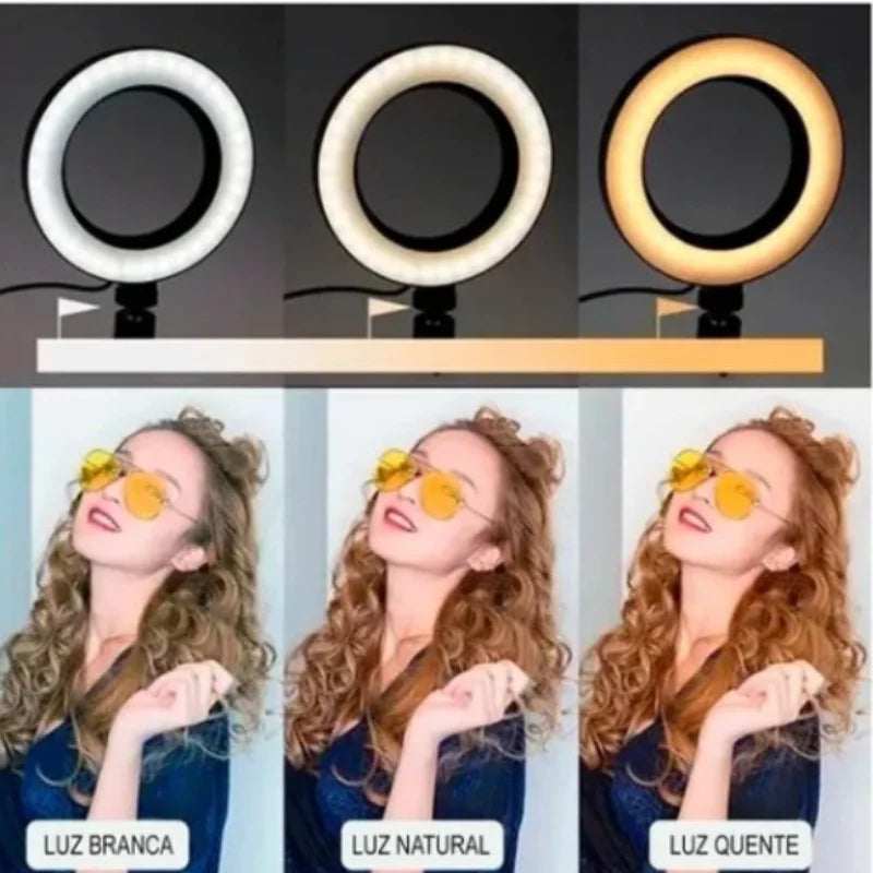 Luminária Ring Light Led com Tripé