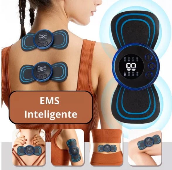 Mini Massageador Portátil de Estimulação Elétrica EMS