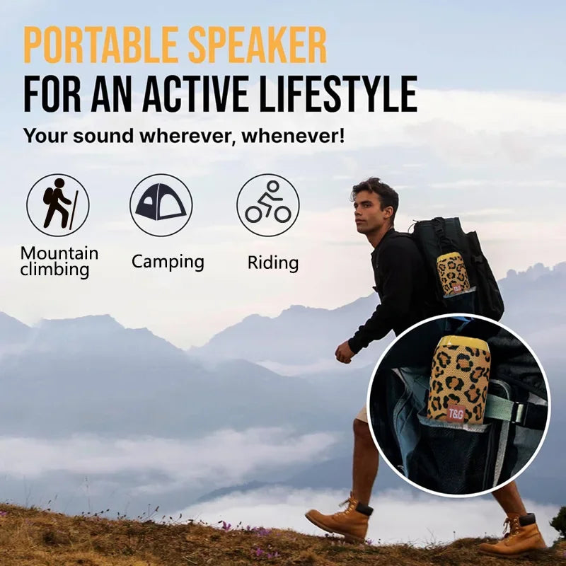 TG117 Portable Bluetooth Speaker Outdoor Wireless Woofer Free Call /FM/TF Card/USB Flash Drive Connect Mobile Phone/Tablet/TV