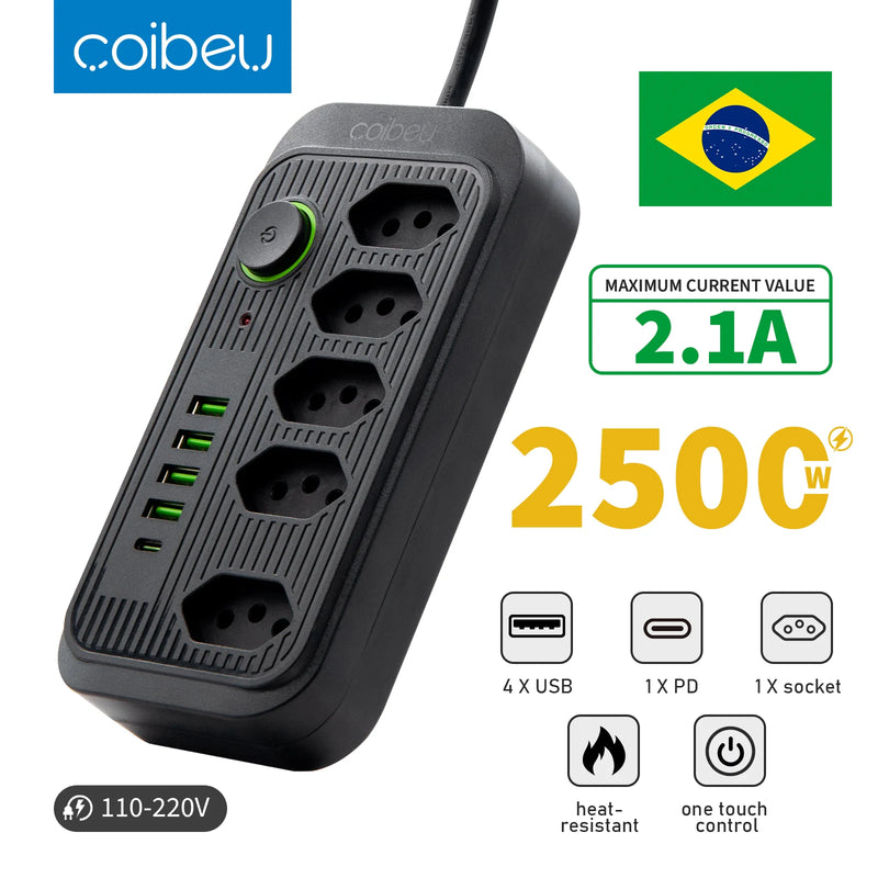 Extensão de Tomada USB - 2M  110-220V