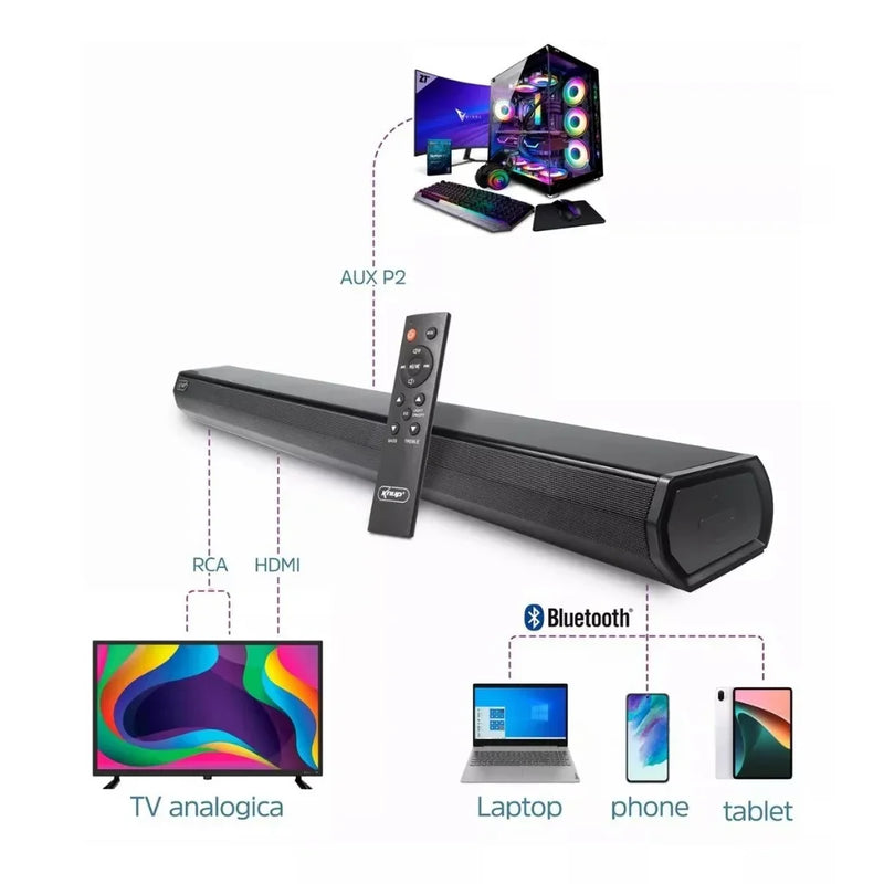 Som Para Casa Tv Sound Bar Home Theater Bluetooth Soundbar