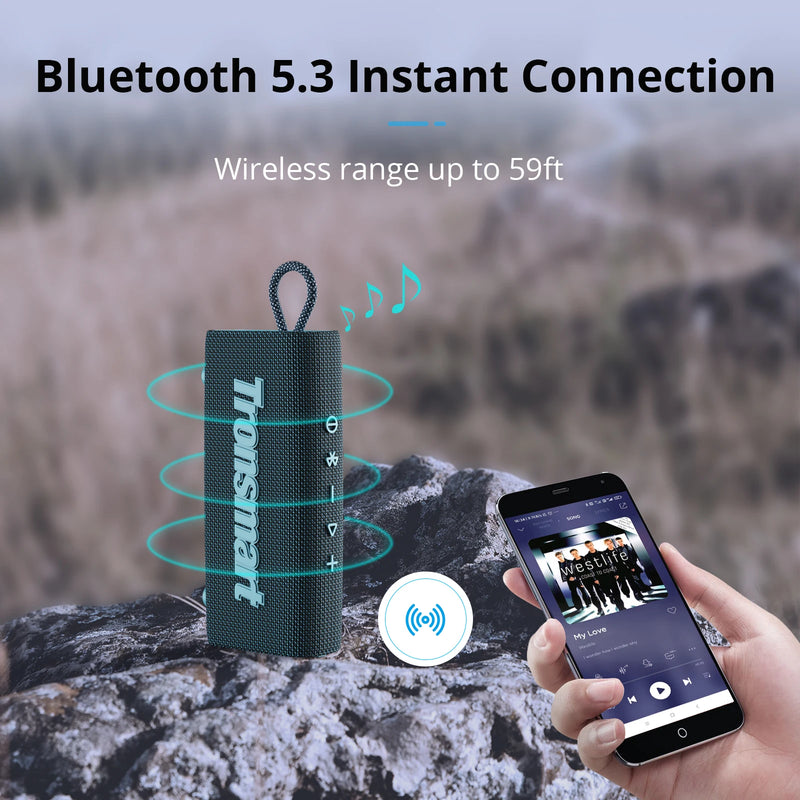 Original Tronsmart Trip Bluetooth 5.3 - À prova d'água IPX7