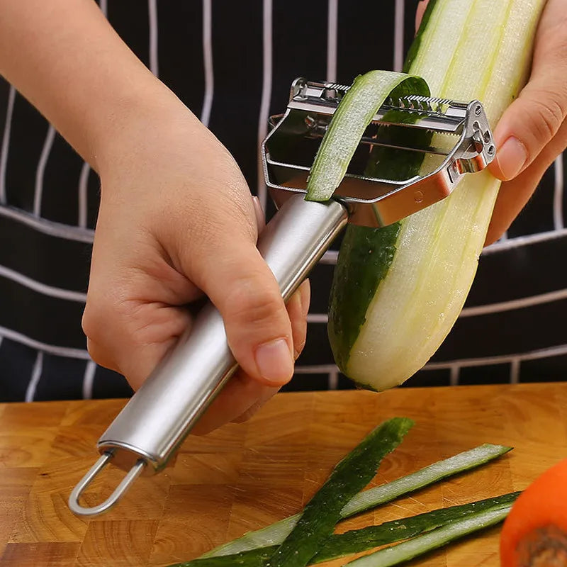 Descascador de cozinha multifuncional Aço inoxidavel