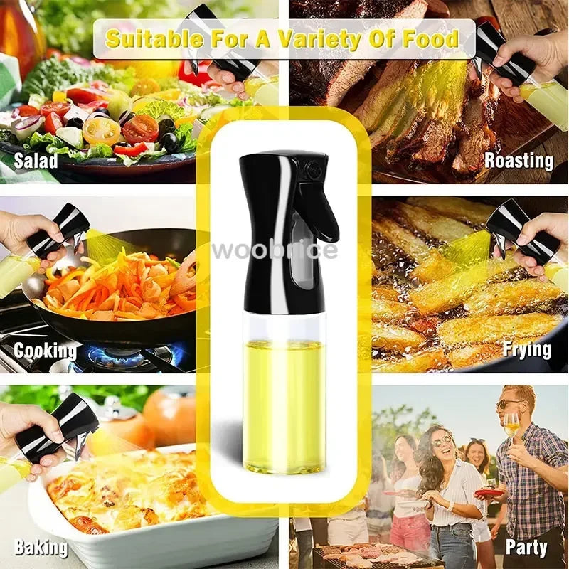 Spray Oil Dispenser Kitchen Oil Spray for Olive Oil 200/300/500ml Kitchen Baking Camping BBQ Baking Salad Vinegar Soy Sprayer