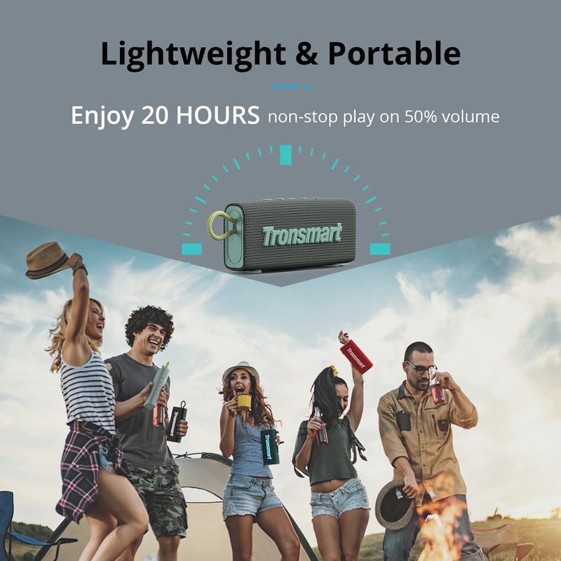 Original Tronsmart Trip Bluetooth 5.3 Speaker Dual-Driver Portable Speaker with IPX7 Waterproof True Wireless Stereo for Outdoor